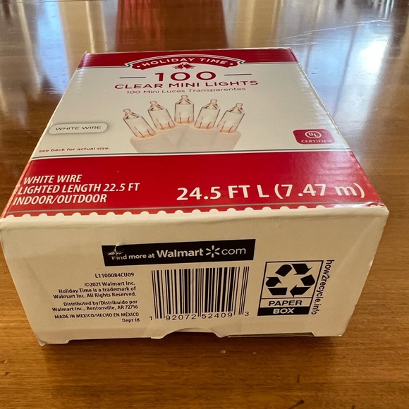 Holiday Time 100 Count Clear Mini Lights White Wire 6 Boxes - Picture 5 of 6